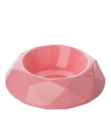 Diamond-faceted Ceramic Dog Bowls