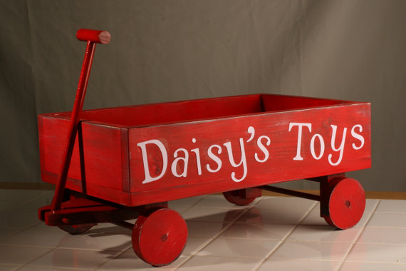 Personalized Dog Toy Red Wagon