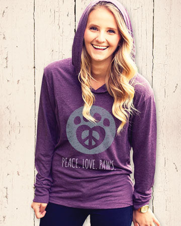 Hoodie from Peace. Love. Paws.
