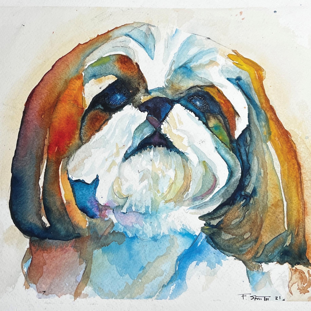 Art Painting of dog