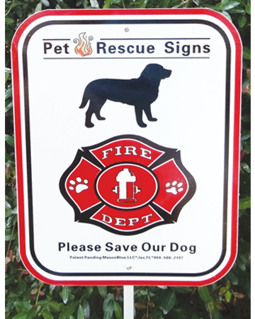 Pet fire rescue sign from MasonBlue