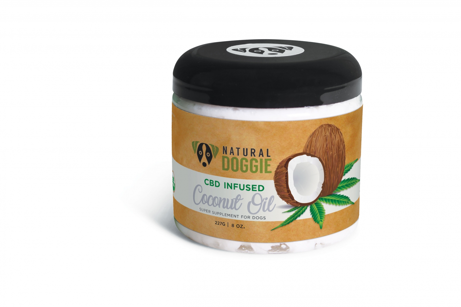 Natural Doggie natural coconut oil, CBD infused dog coconut oil