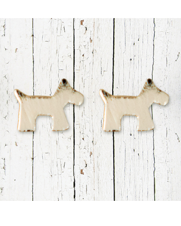 Dog stud earrings by Peace.Love.Paws.