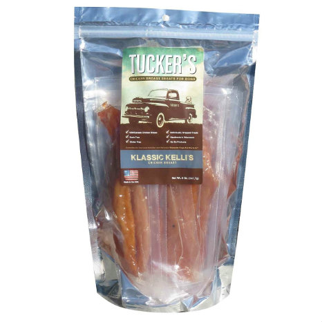 Delicious chicken jerky treats our dogs love!