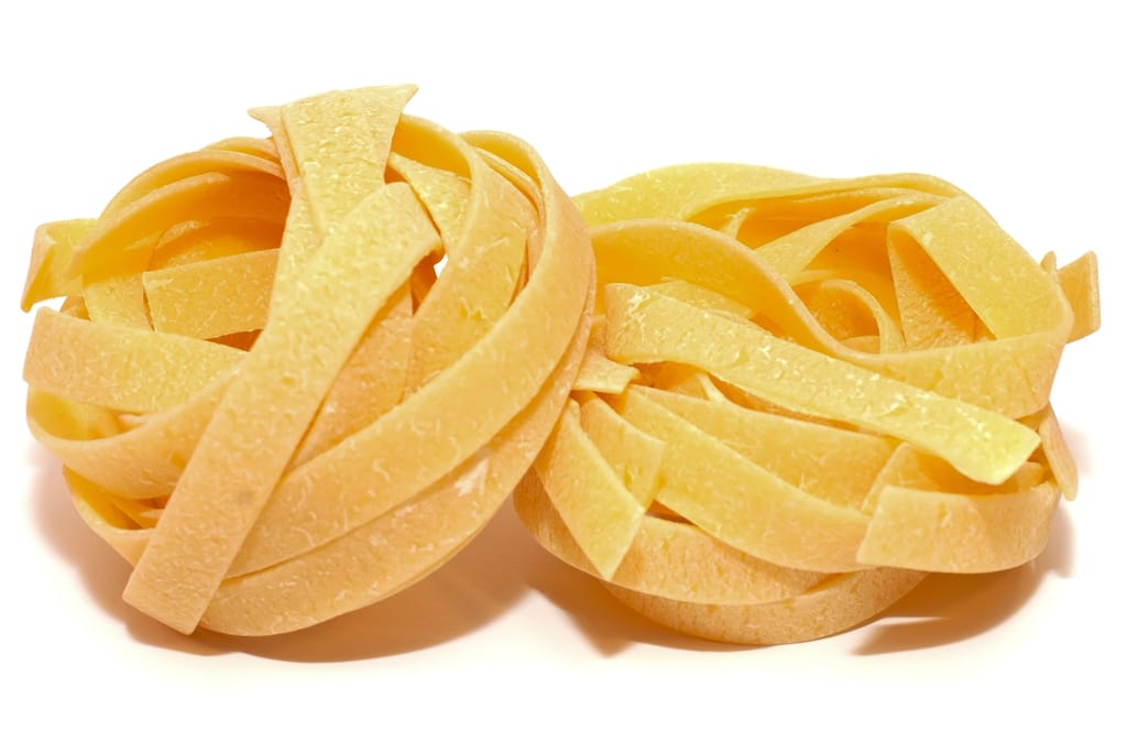 Two nests of dry pasta