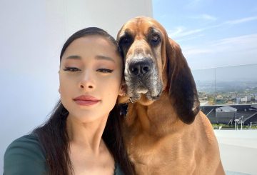 Ariana Grande and dog