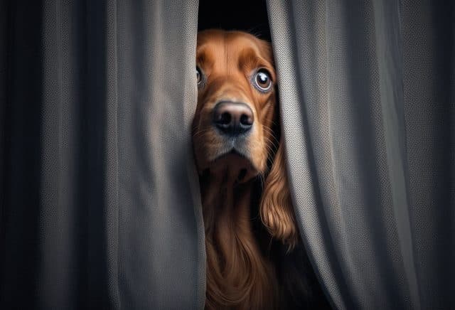Dog looking anxious