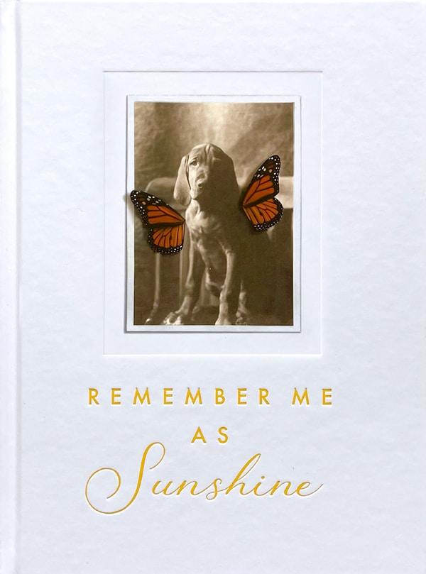 Remember Me as Sunshine dog memorial book